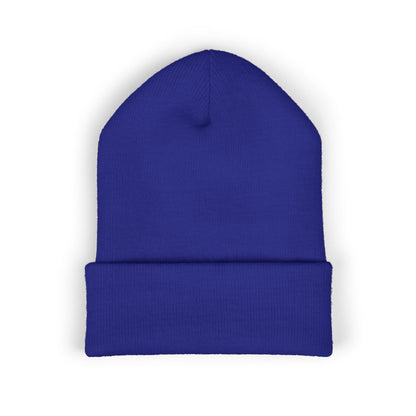 Embroidered Olive 'Let It Be' Cuffed Beanie