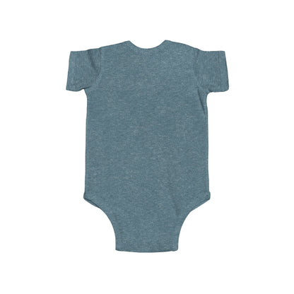 Infant Bodysuit – "Let Your Light Shine Before Others" Newborn Baby Onesie (Grey)