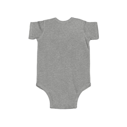 Infant Bodysuit – "Let Your Light Shine Before Others" Newborn Baby Onesie (Grey)