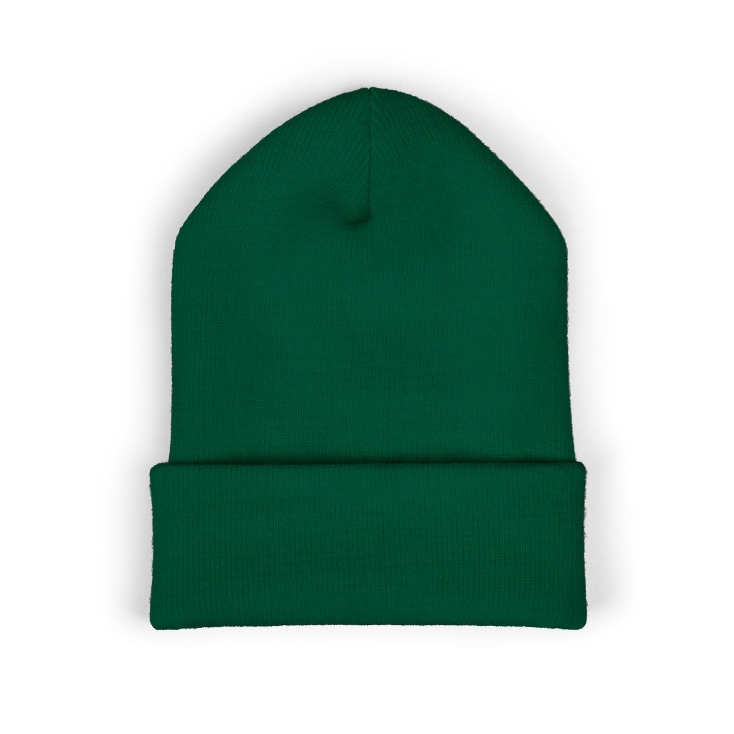 Embroidered Olive 'Let It Be' Cuffed Beanie