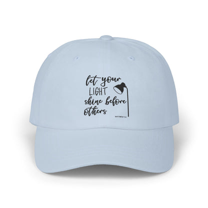 Dad Cap — "Let Your Light Shine Before Others" Inspirational Embroidered Hat