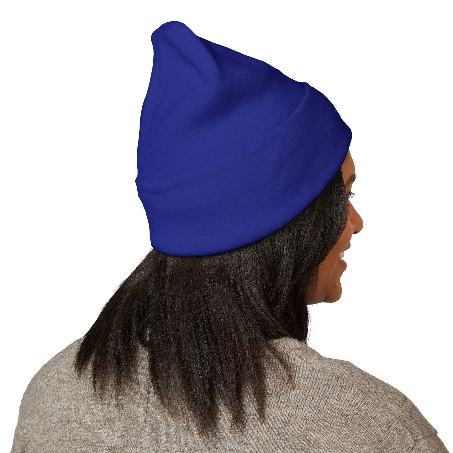 Embroidered Olive 'Let It Be' Cuffed Beanie