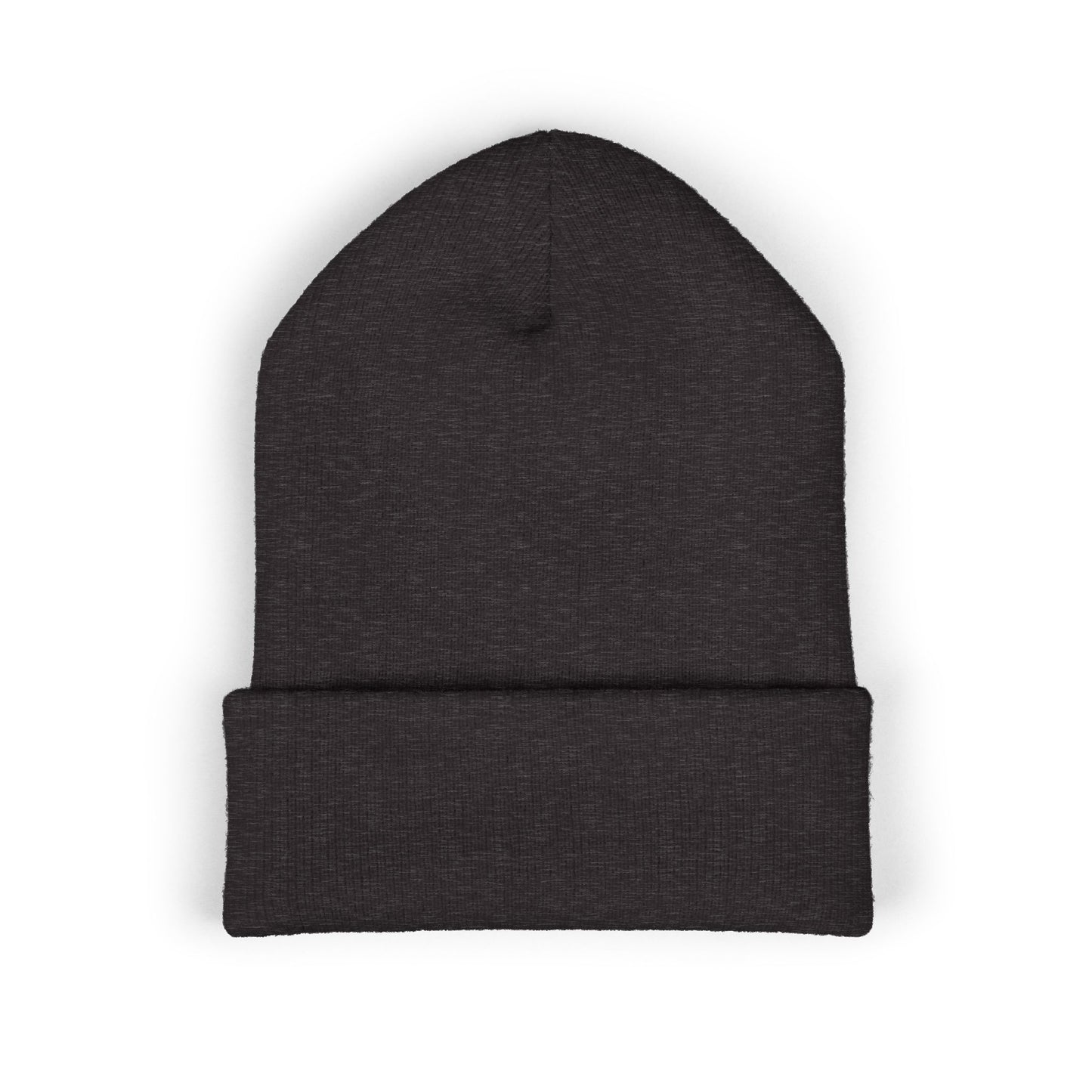 Embroidered Olive 'Let It Be' Cuffed Beanie