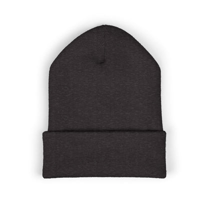 Embroidered Olive 'Let It Be' Cuffed Beanie