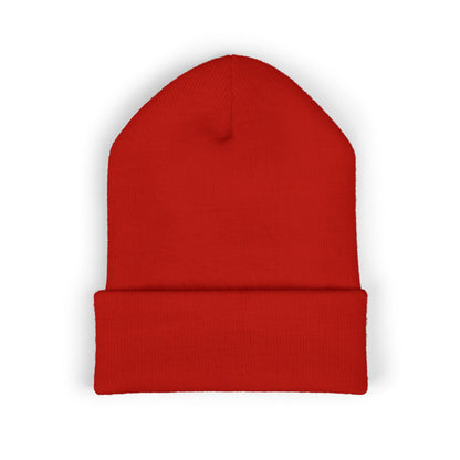 Embroidered Olive 'Let It Be' Cuffed Beanie