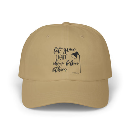 Dad Cap — "Let Your Light Shine Before Others" Inspirational Embroidered Hat