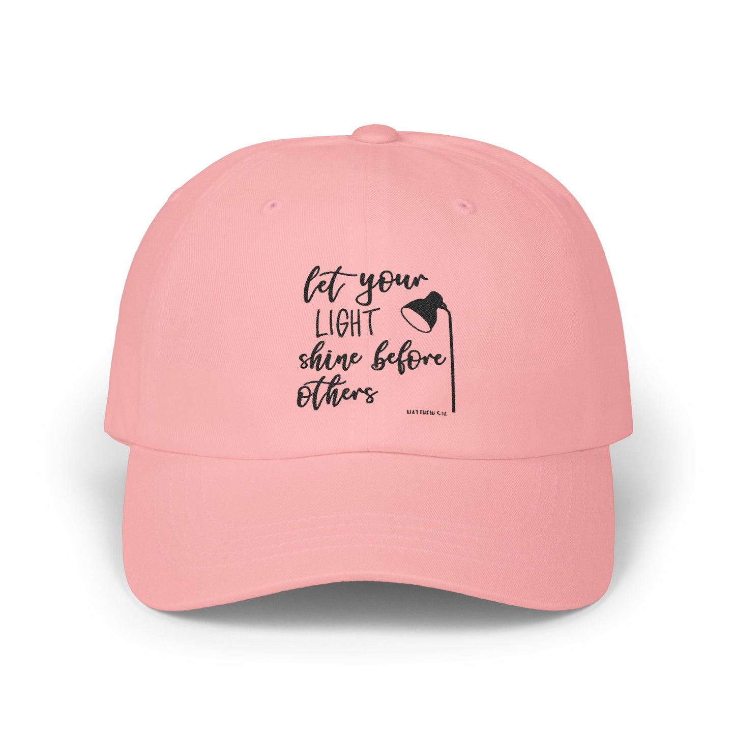 Dad Cap — "Let Your Light Shine Before Others" Inspirational Embroidered Hat