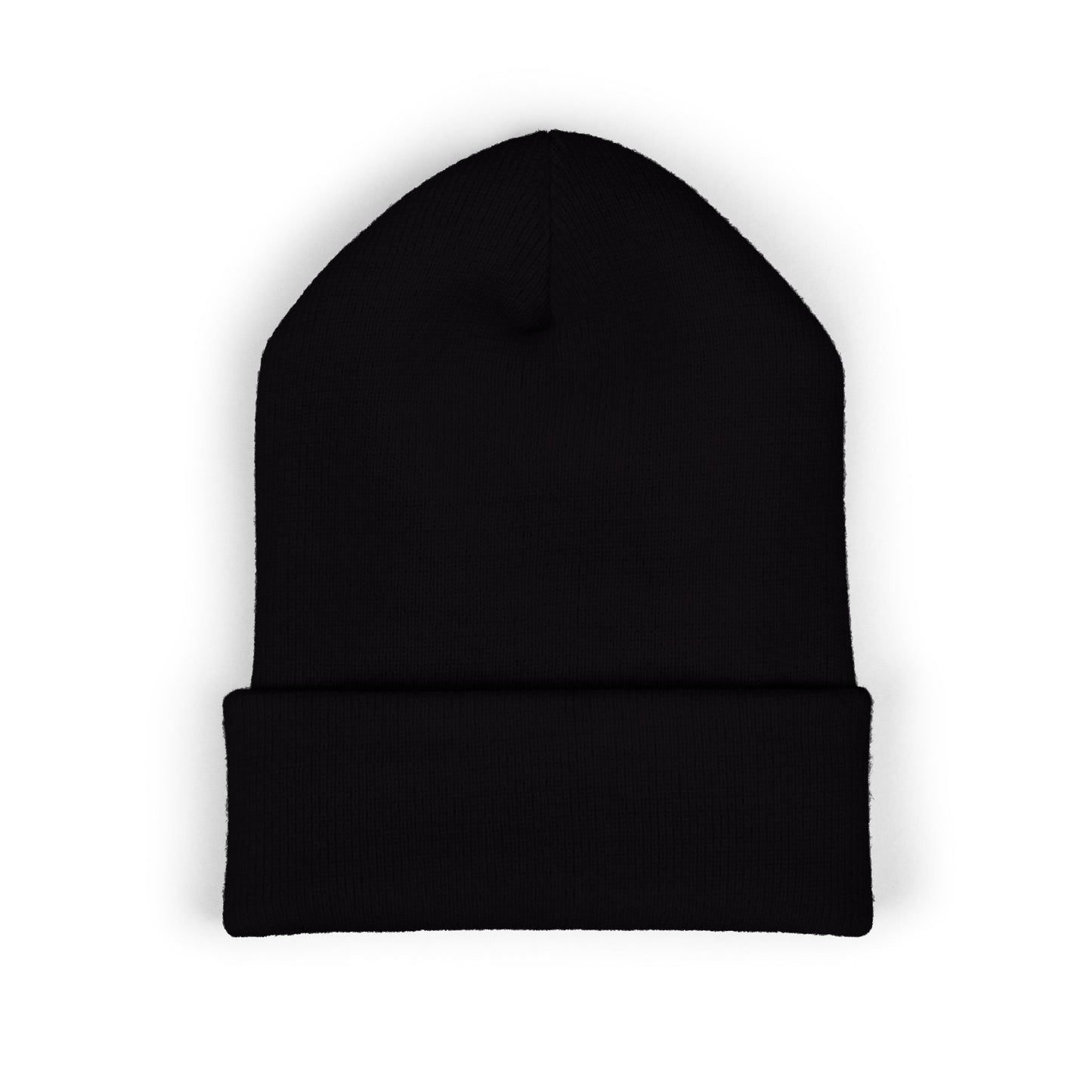 Embroidered Olive 'Let It Be' Cuffed Beanie