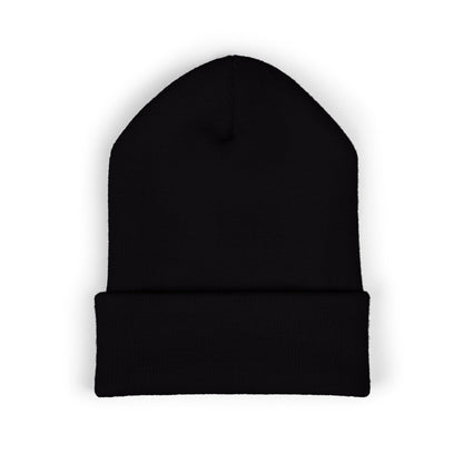 Embroidered Olive 'Let It Be' Cuffed Beanie
