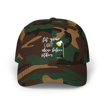 Let Your Light Shine Before Others Dad Cap — Inspirational Embroidered Baseball Hat