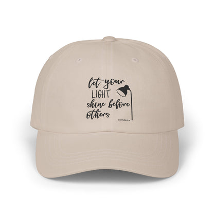 Dad Cap — "Let Your Light Shine Before Others" Inspirational Embroidered Hat